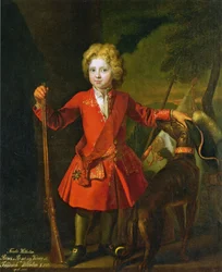 Friedrich Wilhelm I of Prussia as a Child in a Red Hunting Coat and Wearing on a Sash the Order of the Black Eagle